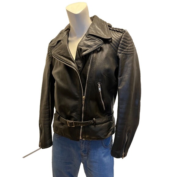 HARLEY DAVIDSON HEIN GERICKE Women's Vtg 80s Black Leather Motorcycle Jacket Sm - Picture 12 of 12